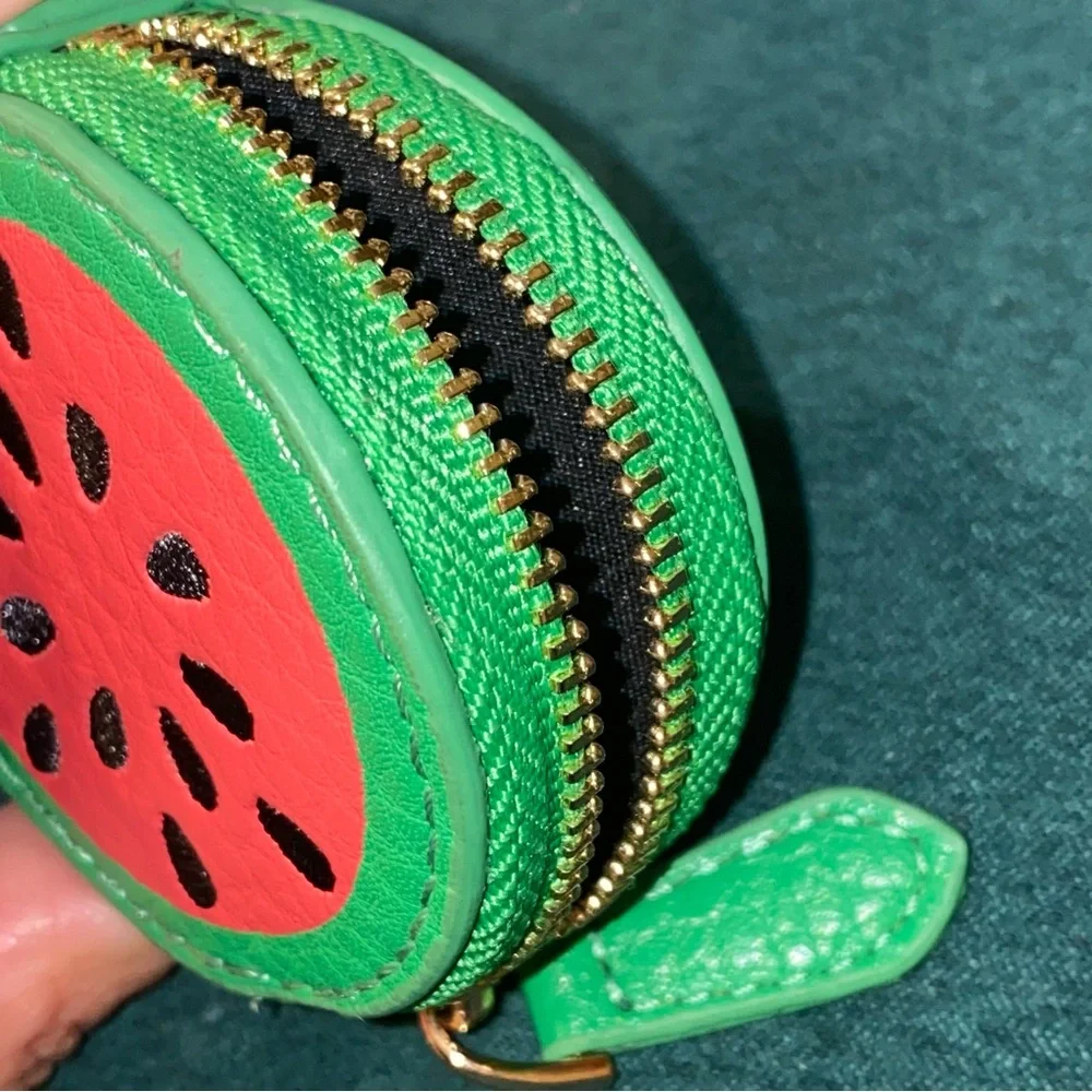 Watermelon fruit bag charm, coin purse or airtag holder - Picture 2 of 6